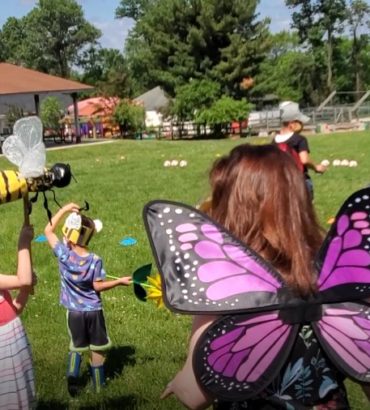 Held our first Pollinator Parade to close out spring childcare garden classes.