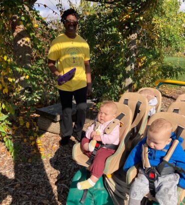 Our youngest learners at Garrett's Way visited the garden for the first time!